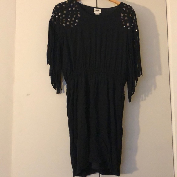 Ariat MESAS Black Fringe Sleeve Dress - Picture 4 of 4